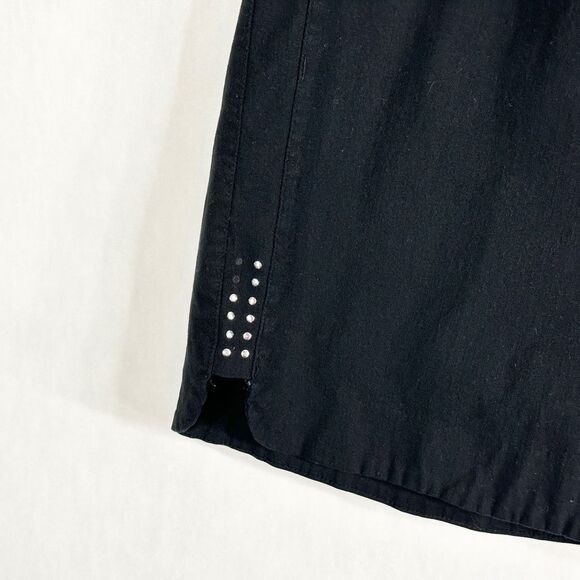 Avenue Plus Size 26 Shorts Black Studded Pull On High Rise 12 Inch Stretch 201 - Picture 6 of 8
